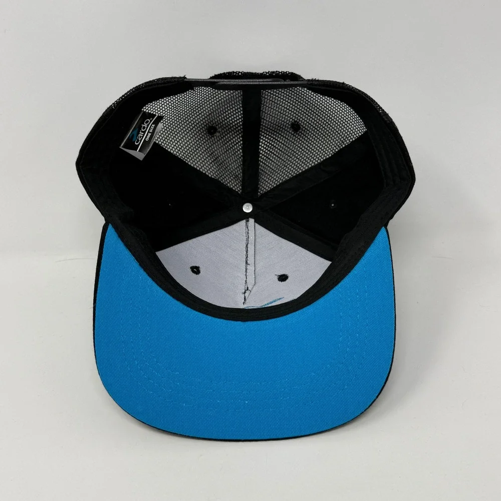 Cardo Systems Black Trucker Hat Snapback Flat Brim Logo Mesh Cap One Size